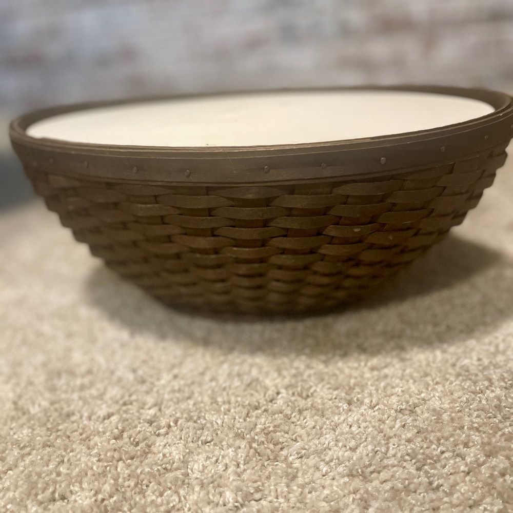 Longaberger Dark Brown Woven Basket Bowl